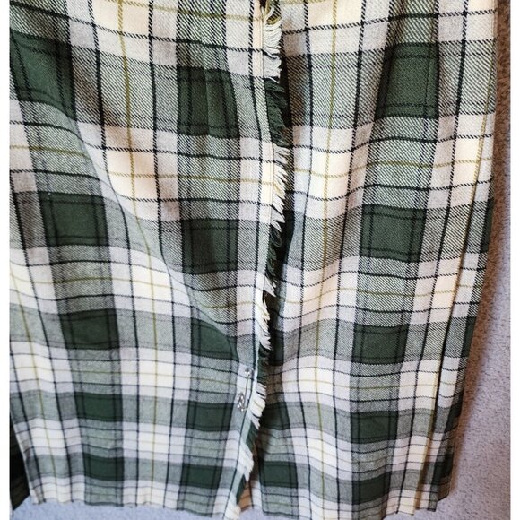 O’Neil Of Dublin Womens 100% Pure Wool Pleated Skirt Kilt White/Green Plaid 10 - Picture 4 of 13